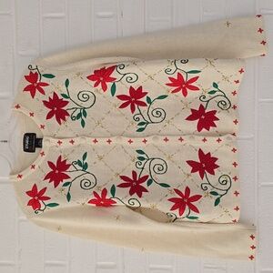 Designers Originals Studio FA LA LA Christmas Cardigan Small  90s Vintage